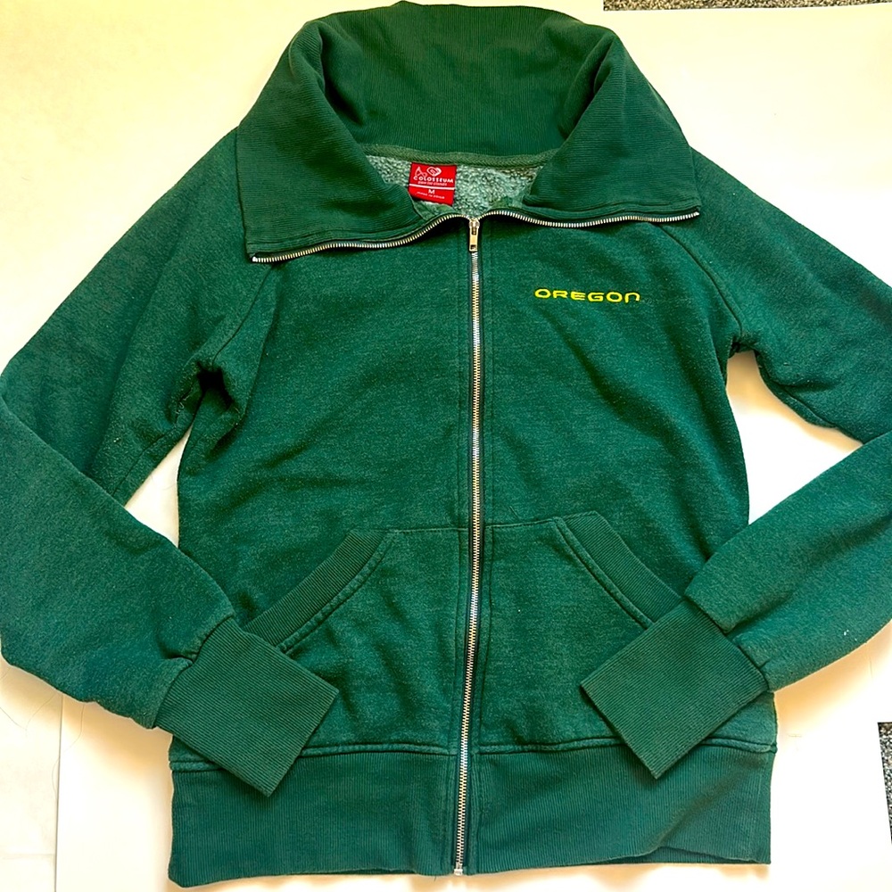 University of Oregon Ducks Chenille Zip Hoodie Sweatshirt Colosseum UO